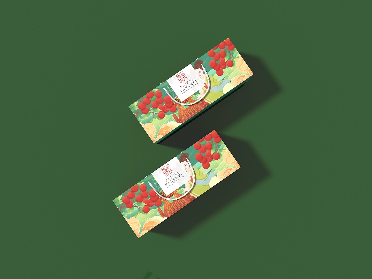 泰魁杨梅东魁杨梅插画包装设计水果插画包装
