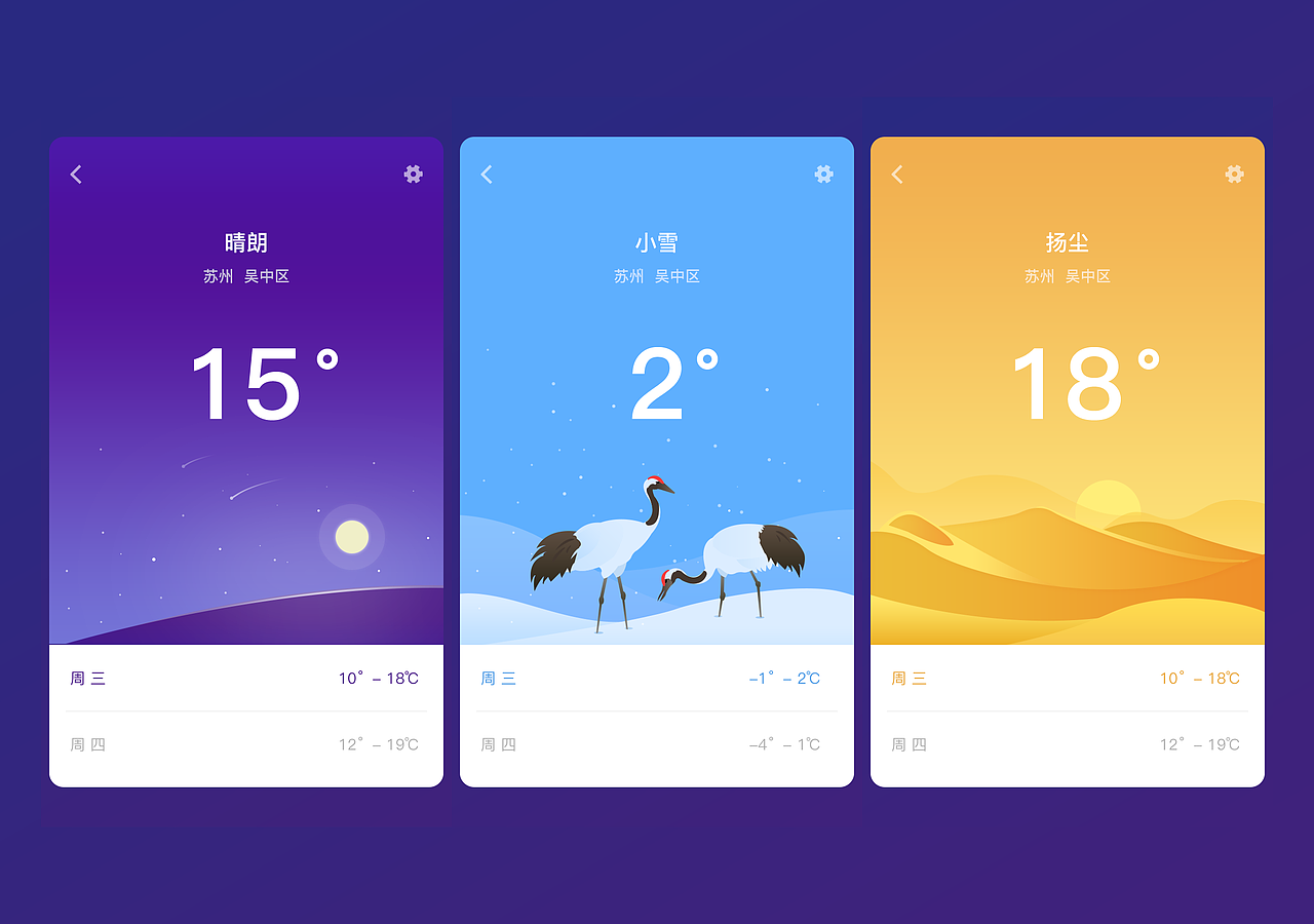 天气（图ZNzQwNzg0MDg=） - APP界面 - 站酷设计师Lina7835原创素材 - 站酷ZCOOL