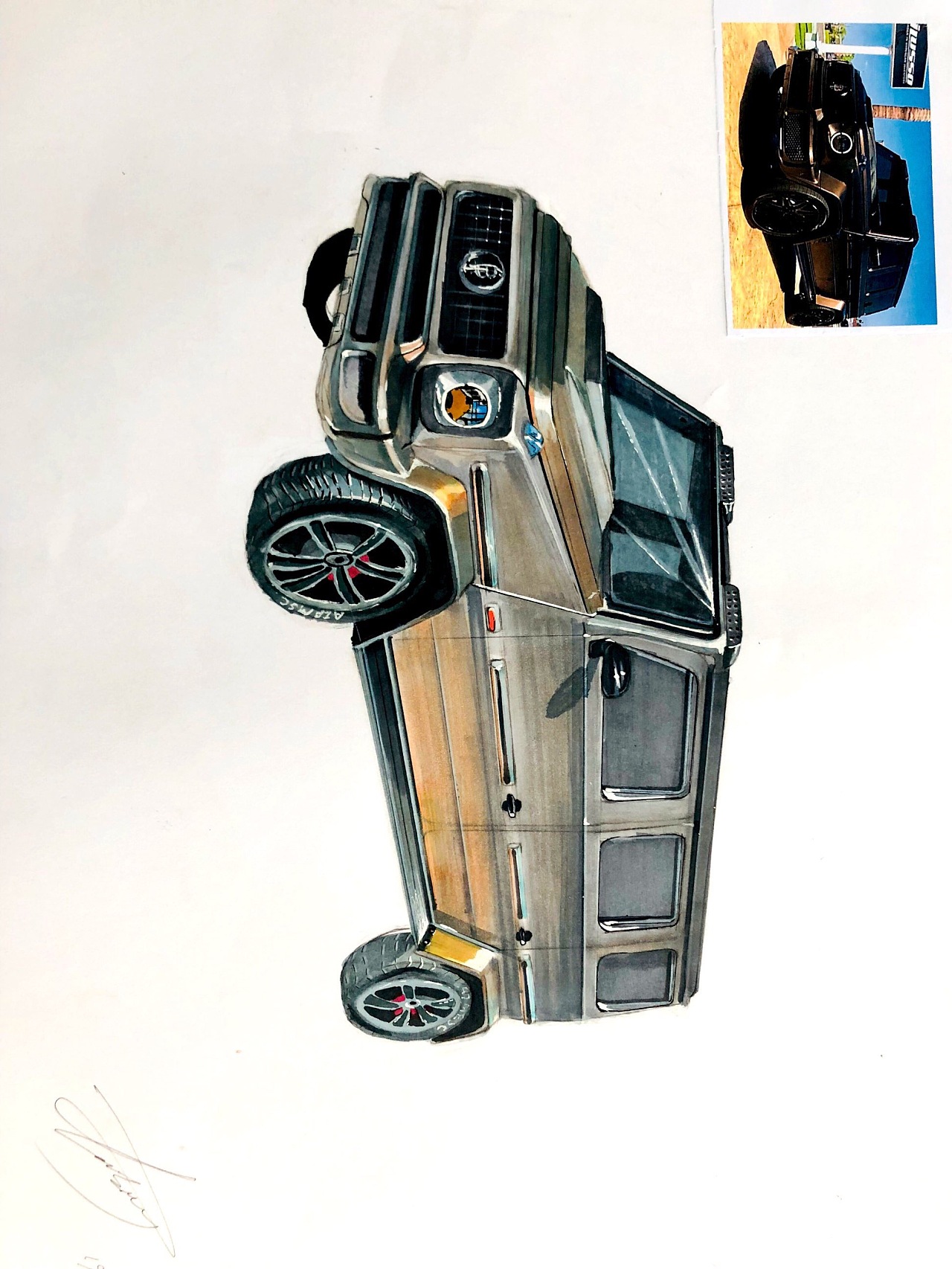 马克笔手绘汽车