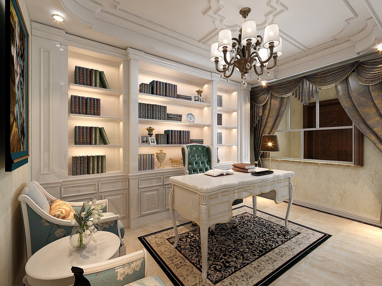 【保定金舍装饰】香邑澜山240平法式风格效果图