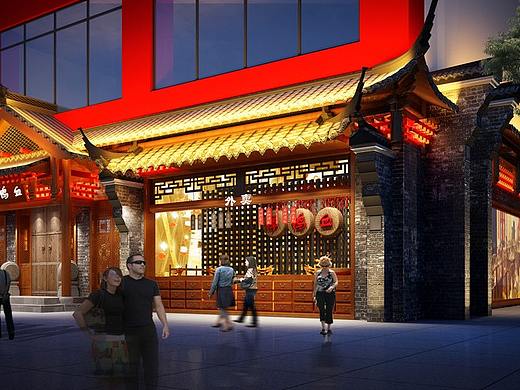 成都超人气火锅店设计（谭鸭血-春熙路店）