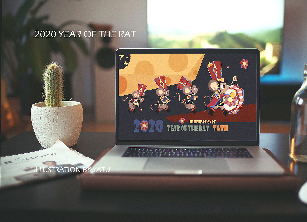 鼠年插画（图ZMTk0MzE0MzQw） - 商业插画 - 站酷设计师牙兔YATU原创素材 - 站酷ZCOOL