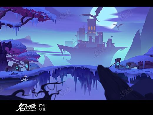 横版欧美风暗夜场景