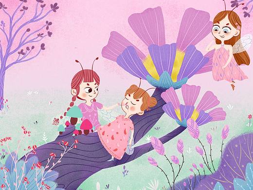 春天的花園（個(gè)人主頁(yè)-ZNjU5OTMxODQ=） - 兒童插畫 - 站酷設(shè)計(jì)師三分三繪本原創(chuàng)素材 - 站酷ZCOOL