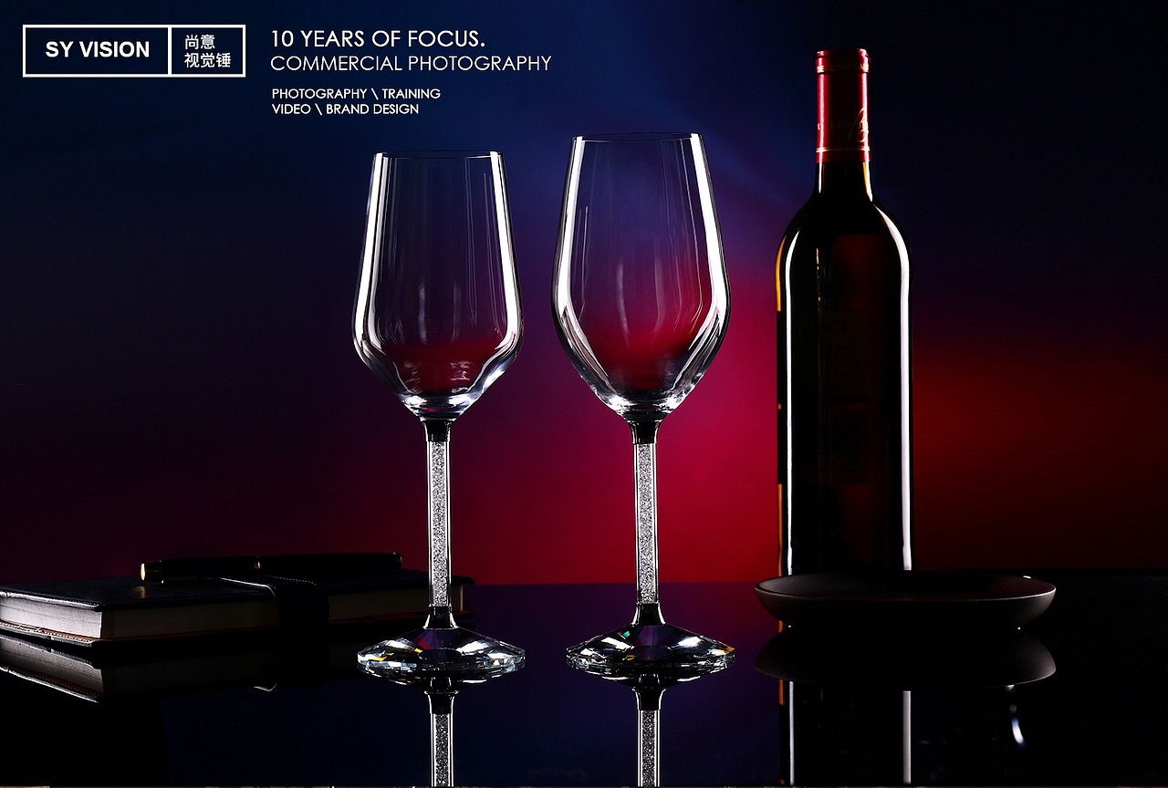 红酒杯 白酒杯 香槟杯 水晶杯的一些摄影修图片