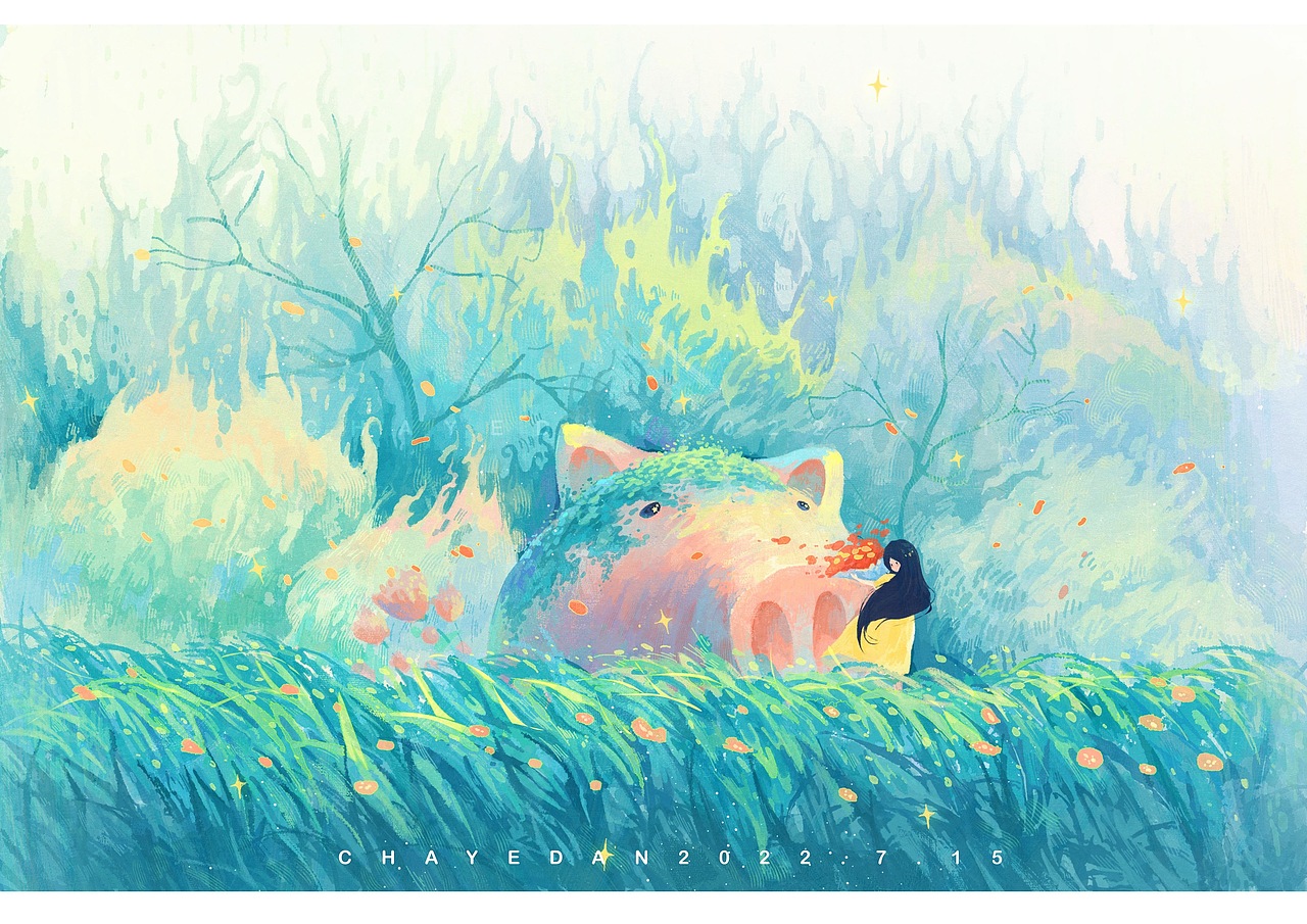 七月集（图ZMzA5MTc4OTc2） - 艺术插画 - 站酷设计师茶叶蛋有点烫原创素材 - 站酷ZCOOL