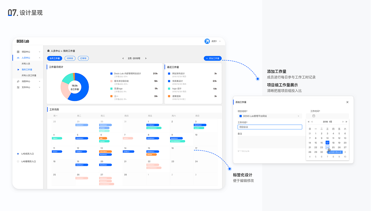 DESIS LAB 内部项目管理系统平台设计（图ZMjIyNzkzMDA0） - 交互/UE - 站酷设计师许许许啊木原创素材 - 站酷ZCOOL