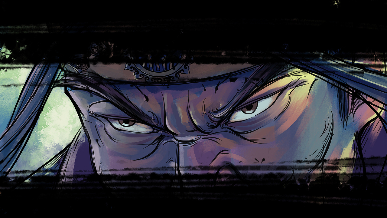 为电影《喜乐长安》绘制的一组港漫武侠风格的插图|插画|商业插画|有