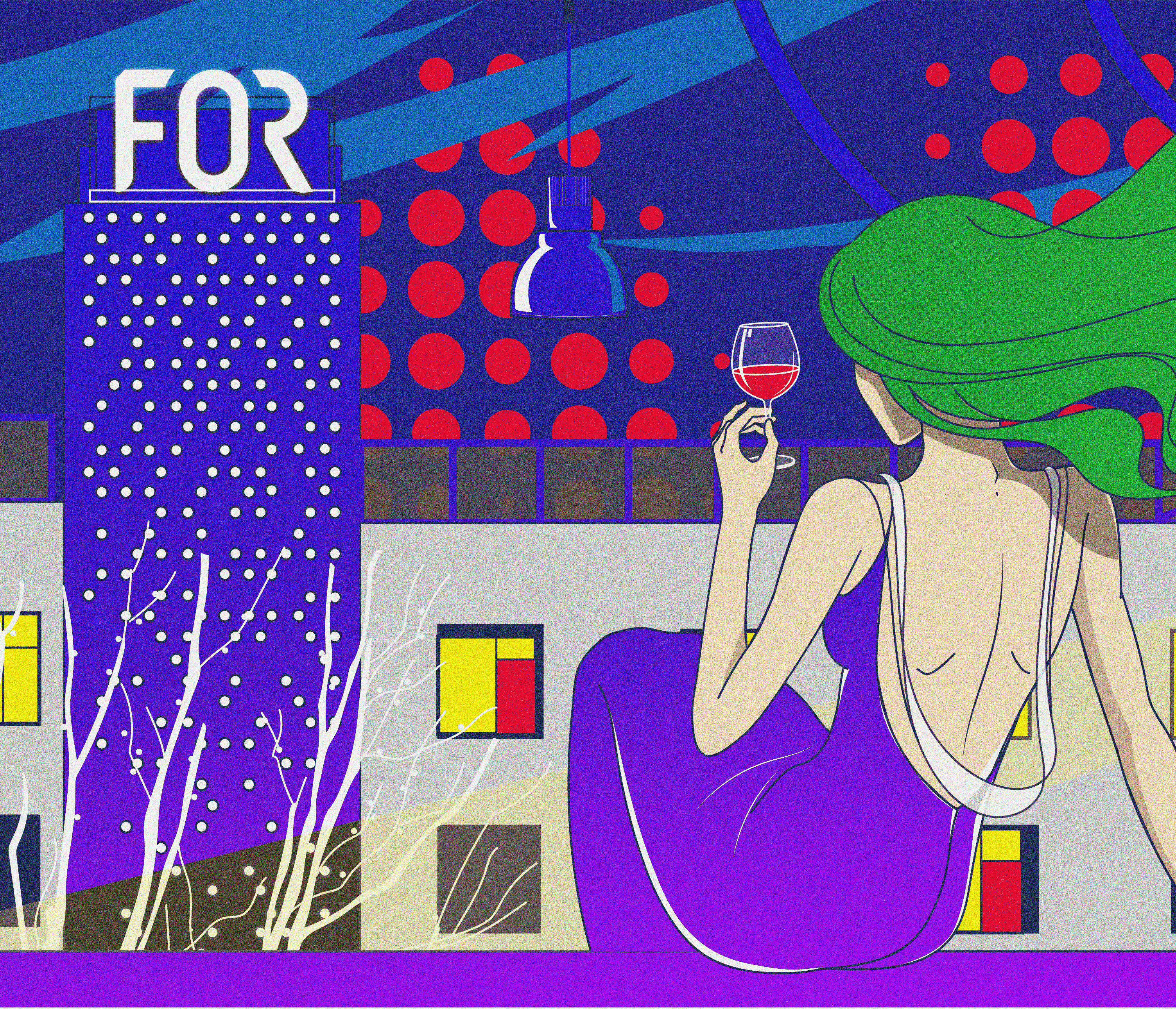 天物空间户外装饰插画