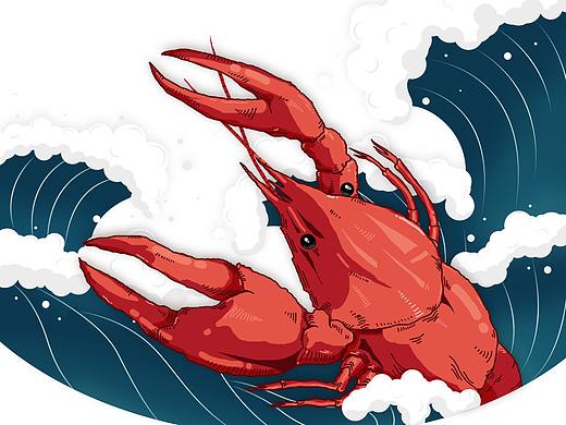 小龙虾插画