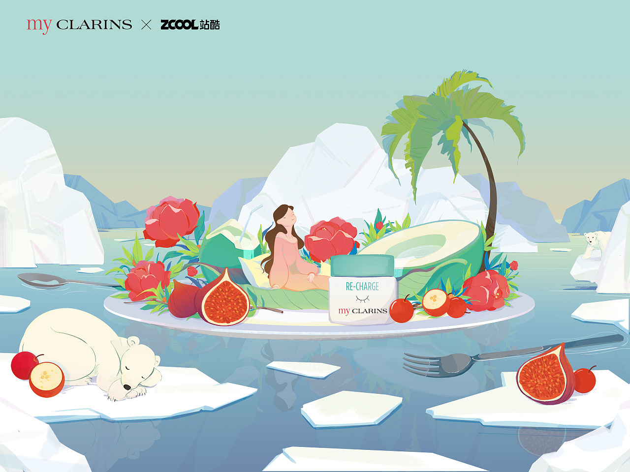 my CLARINS 寻找天然好食肌（图ZMjk4MzYzNzg4） - 海报 - 站酷设计师東东Dong原创素材 - 站酷ZCOOL