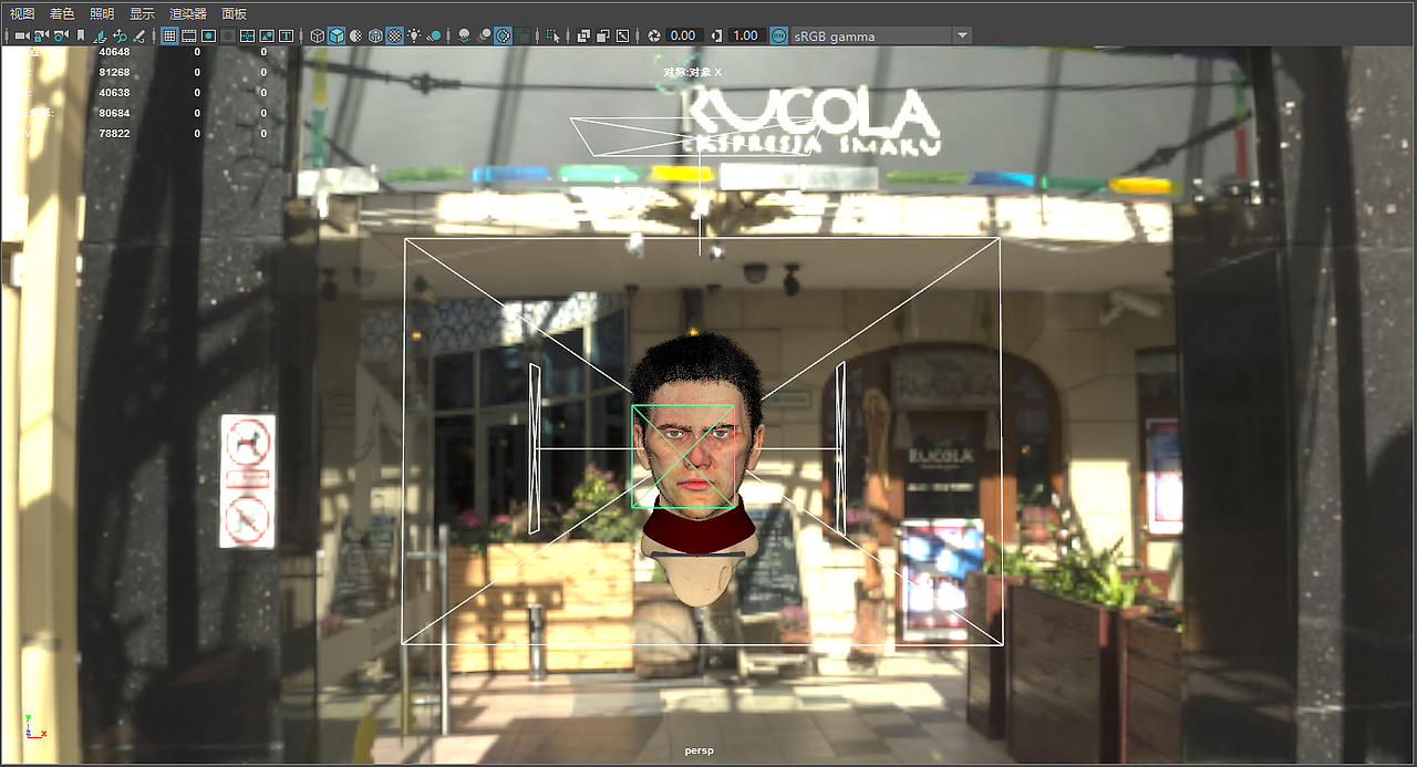 如图我打了5盏灯光,一个hdr,左右边分别一个冷暖的侧光,一盏轮廓光,还为眼睛专门打了一盏灯光