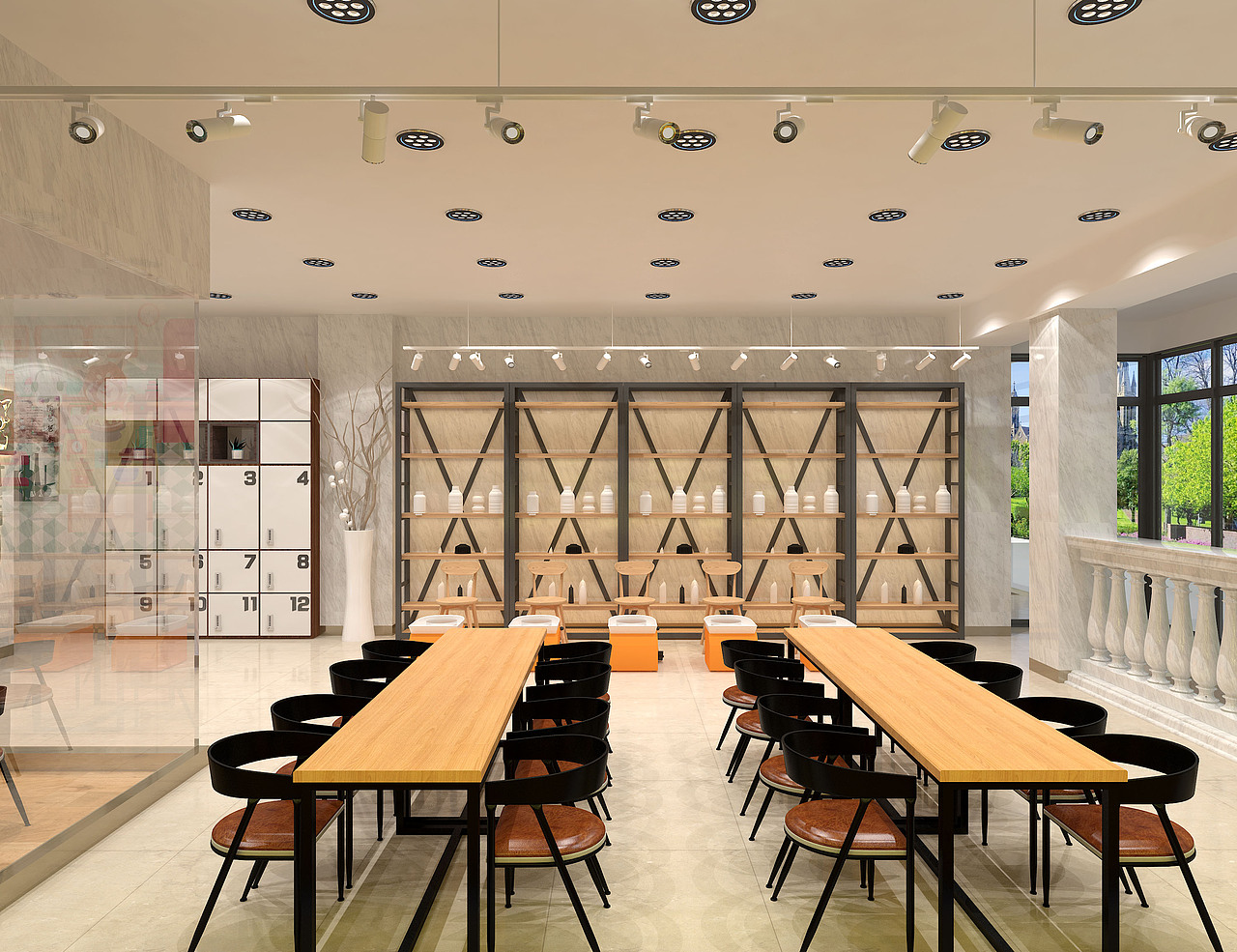 儿童陶艺店装修布局展示图片