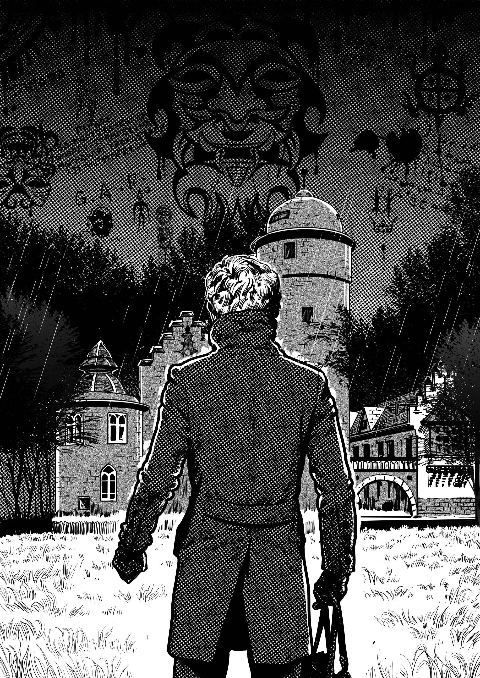 《推理世界》黑白插画 第五发