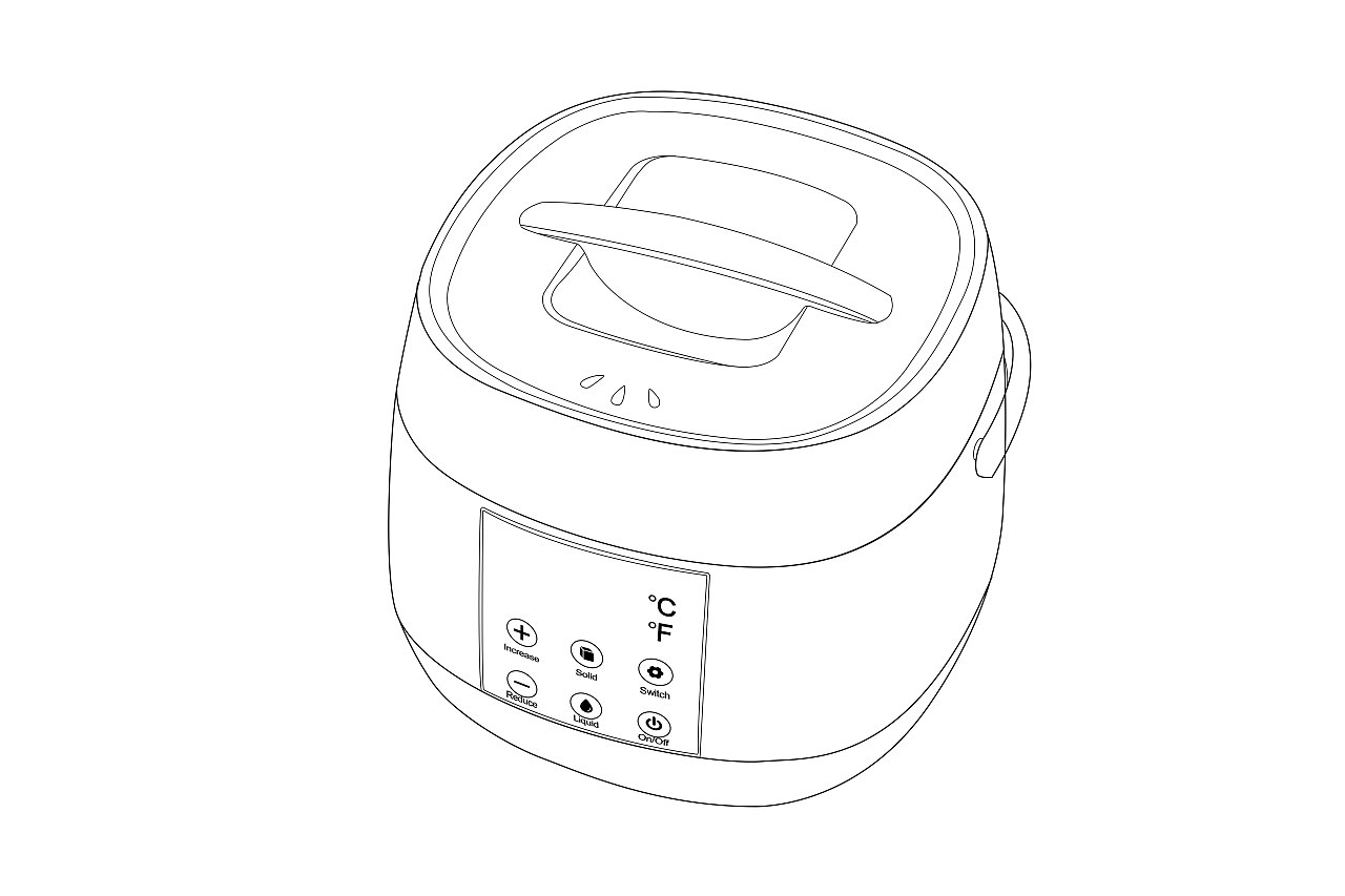 蜡疗机-线稿图-专利图-六视图