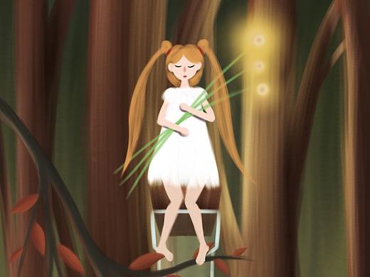 复古森系小插画