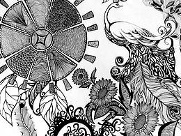 <和谐大自然>历时三个月，可惜参赛后弄丢了，遗憾！