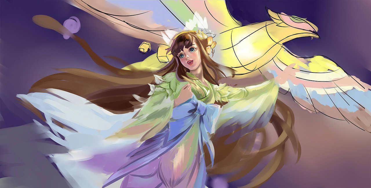 王者荣耀-娜可露露皮肤-晚萤-插画练习