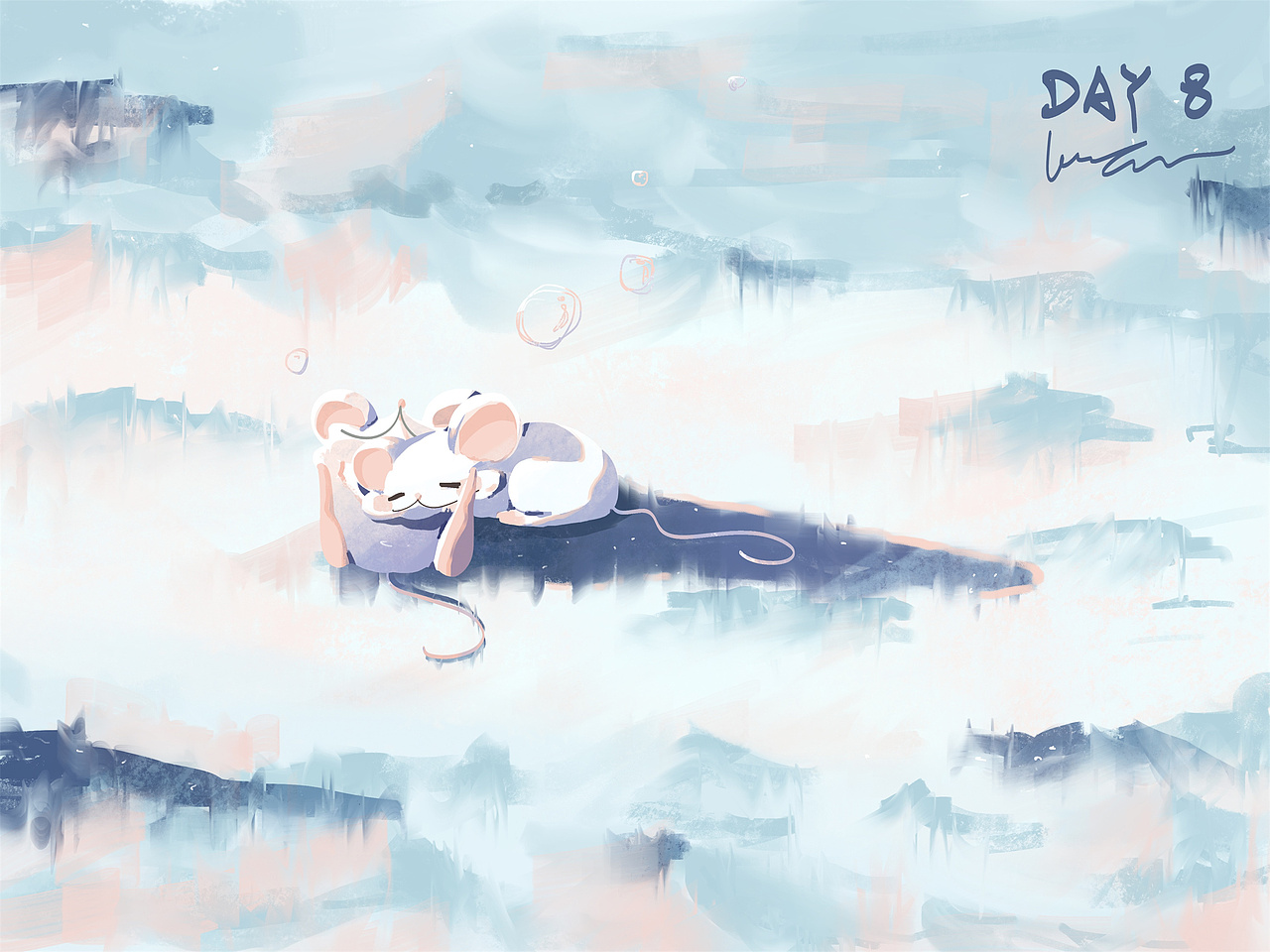 60Days 色彩速涂 | 胖白鼠的日常