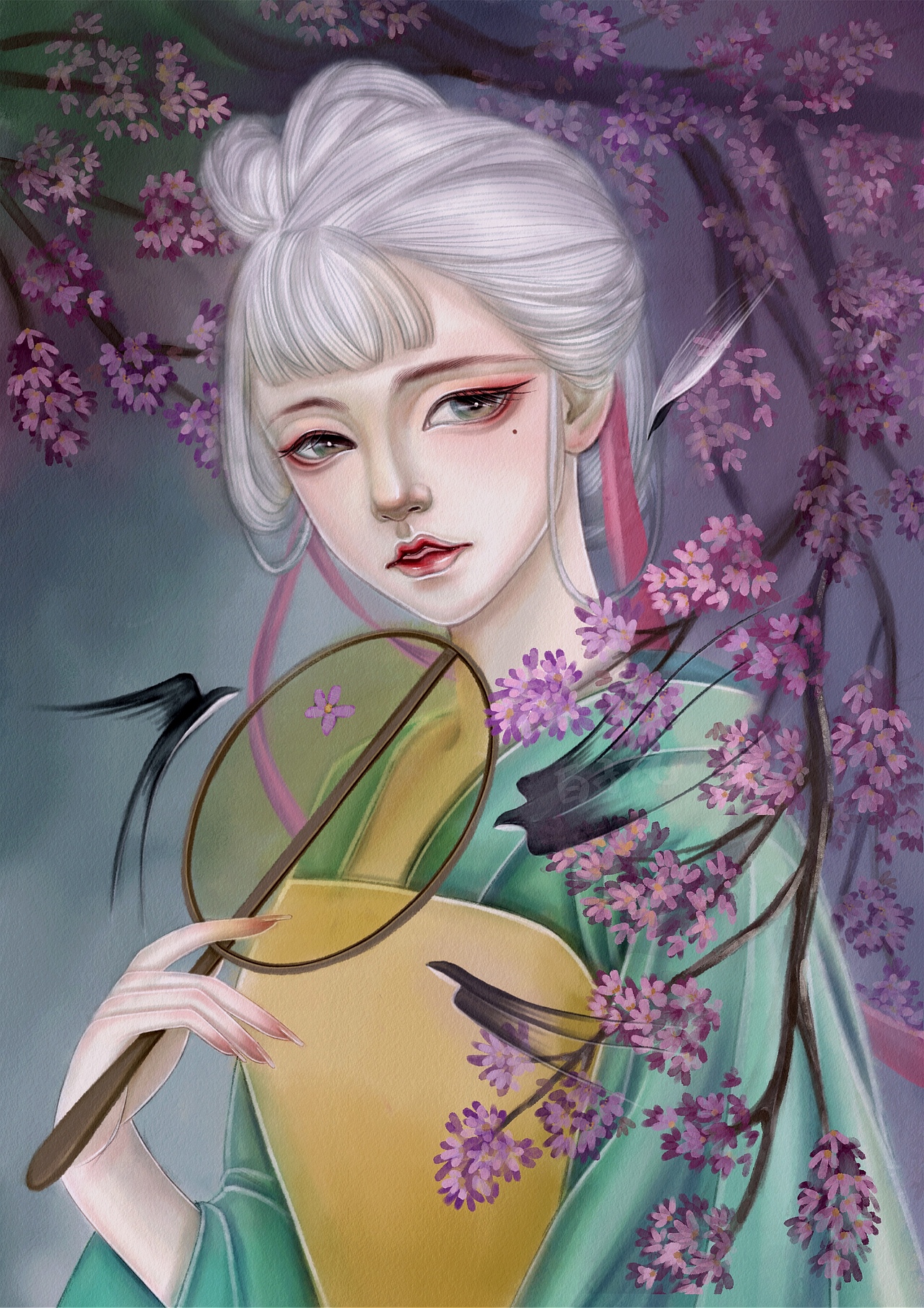 古风插画人物|插画|艺术插画|白子纯 - 原创作品 - 站酷 (zcool)