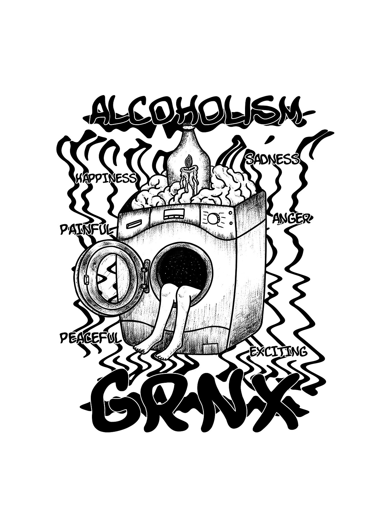 Alcoholism 醉梦空间（图ZMjIzMDk0MDA4） - 商业插画 - 站酷设计师thelittlelee原创素材 - 站酷ZCOOL