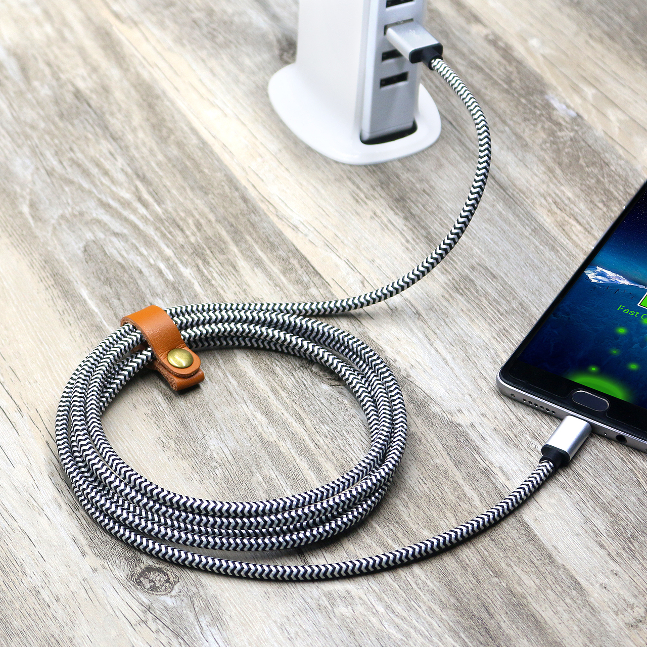 尼龙编织数据线建模贴图渲染