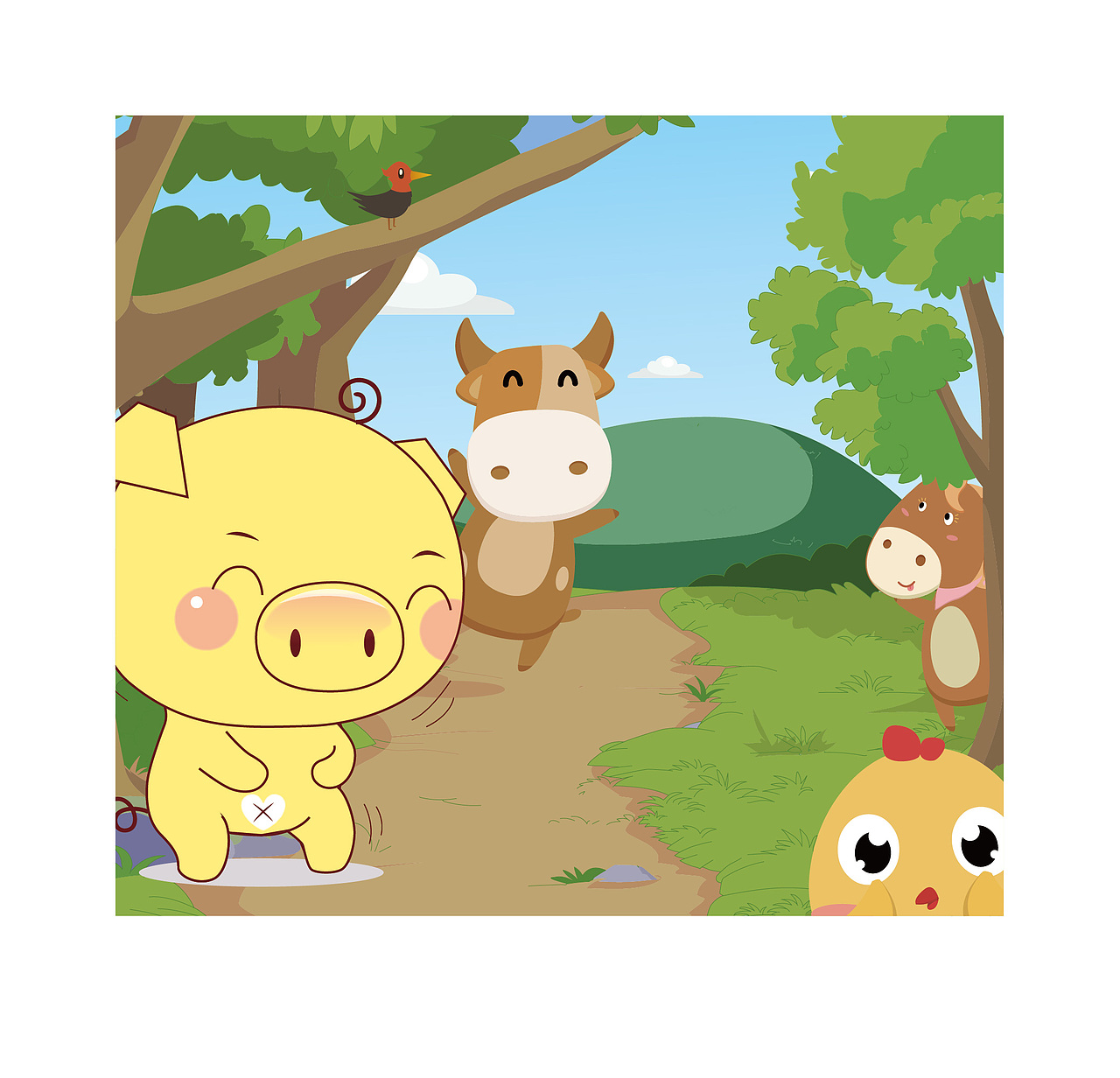 幸福小猪坚强（图ZMjY1ODA5NDQ0） - 商业插画 - 站酷设计师良冬然原创素材 - 站酷ZCOOL