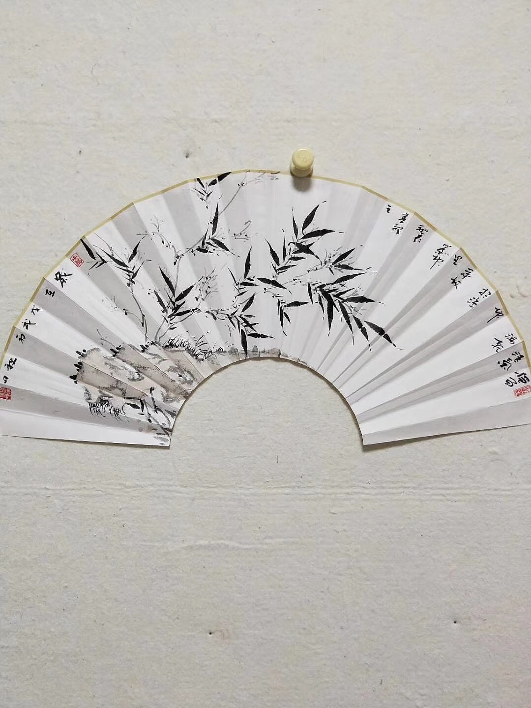 三伏天里画扇面---之折扇篇|纯艺术|国画|白色的树 - 原创作品 - 站酷 (ZCOOL)