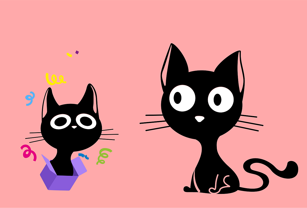 卡通形象-black cat|平面|图案|scalettaxia_原创作品-站酷zcool