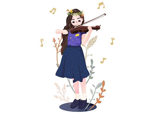 演奏者(个人主页-ZMzI1Mjg4NzI=) - 商业插画 - 站酷设计师猫眼儿原创素材 - 站酷ZCOOL