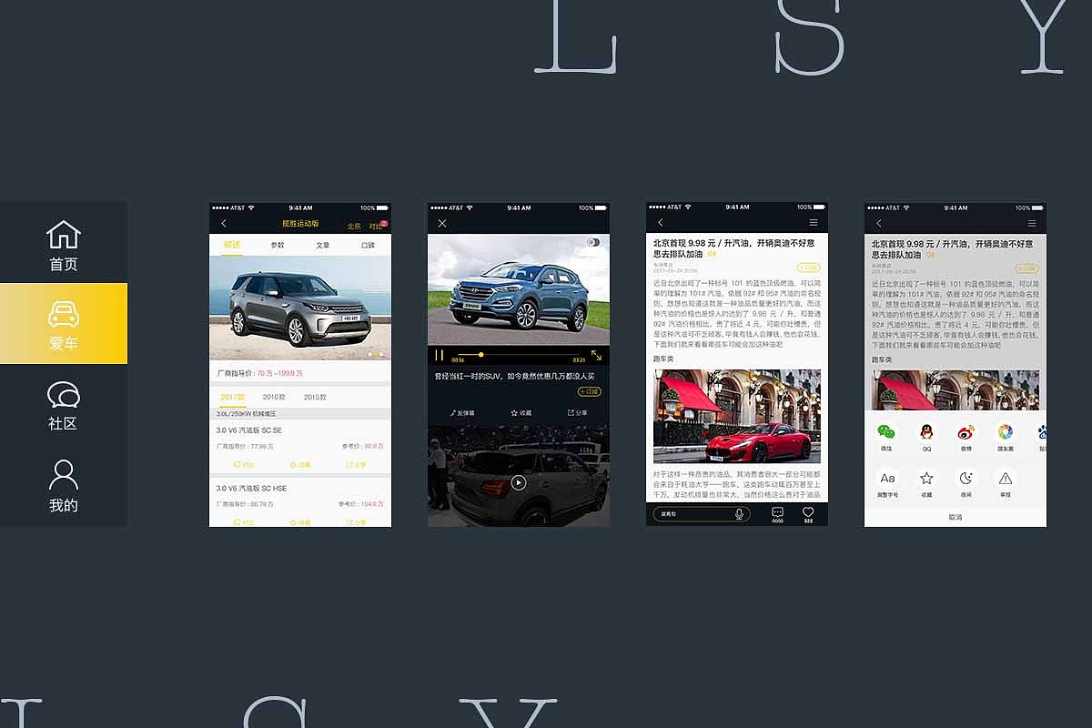 愛車頭條（圖ZODQxMTI1NDQ=） - APP界面 - 站酷設(shè)計師樂晨lc原創(chuàng)素材 - 站酷ZCOOL