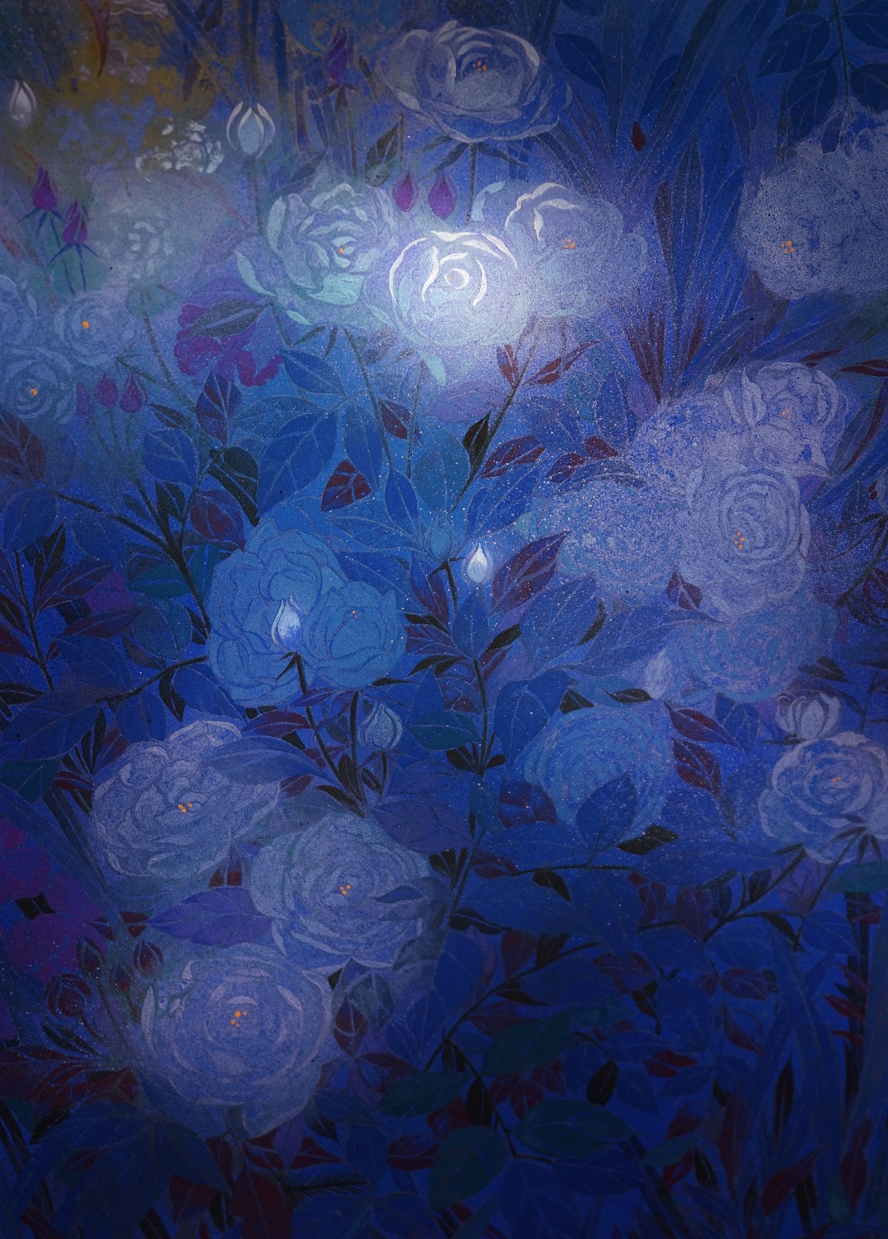 岩彩绘画 | 月光下的生命①