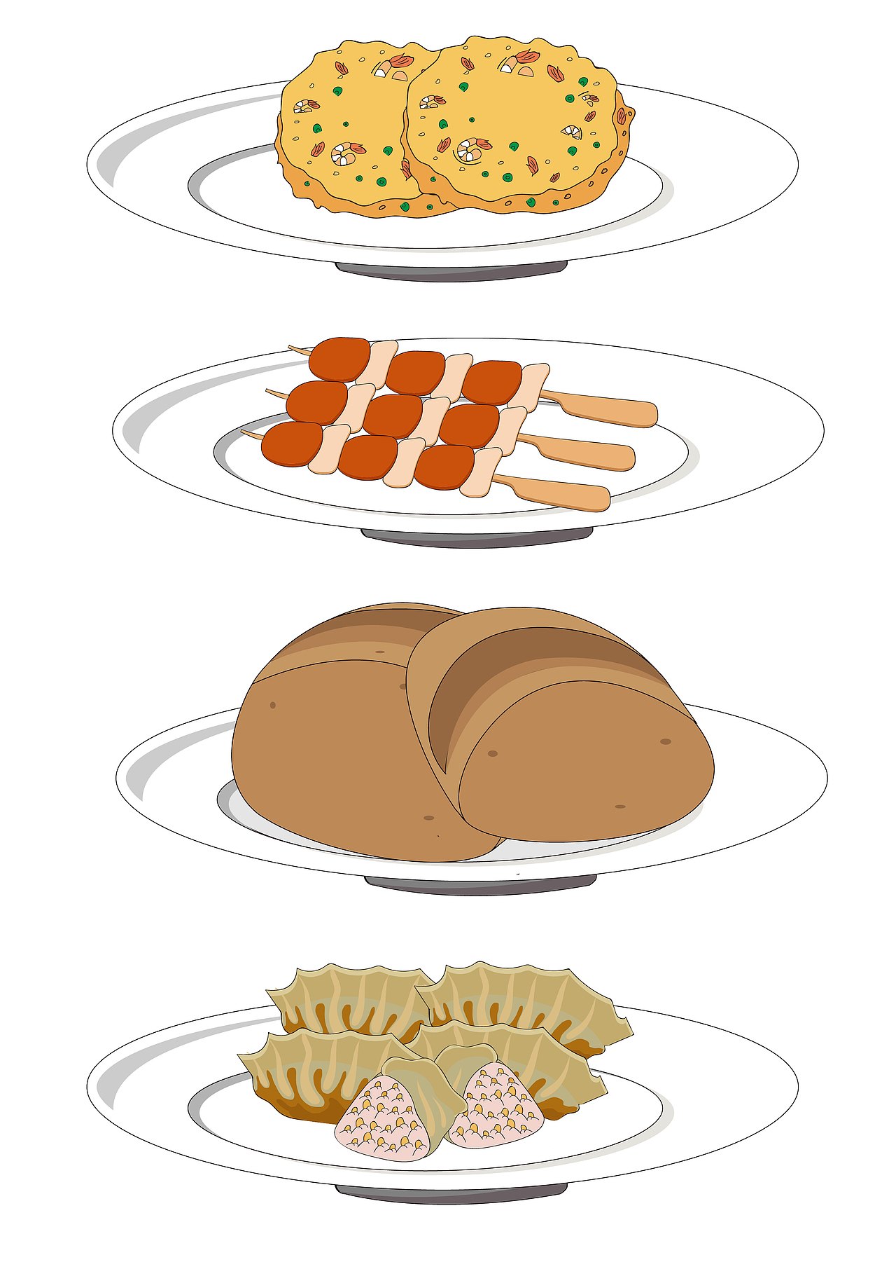 《美食点心插画集合》（图ZMTI4OTgwNTg0） - 商业插画 - 站酷设计师霞姐姐姐姐原创素材 - 站酷ZCOOL