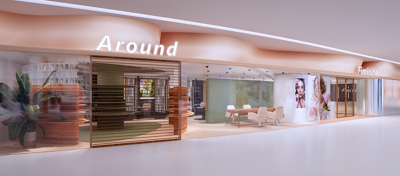 Fiminine+Around 专业形象设计复合体验店（图ZMjY0NTQwNDg0） - 商业空间设计 - 站酷设计师赋加设计原创素材 - 站酷ZCOOL