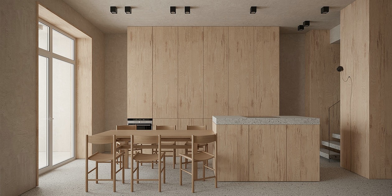 清爽原木风公寓（图ZMjc0NjA5ODM2） - 家装设计 - 站酷设计师效果图小静原创素材 - 站酷ZCOOL