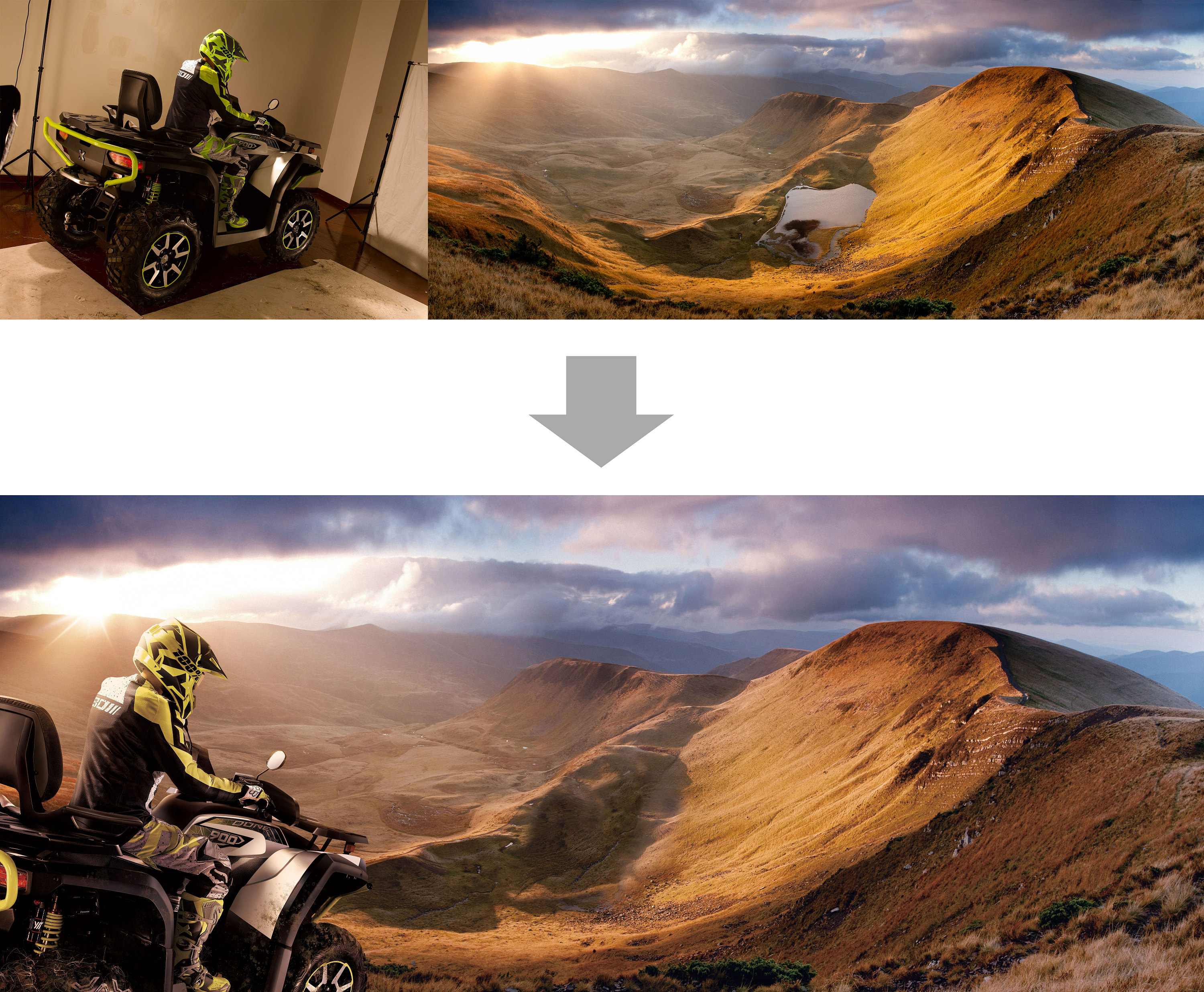 沙滩车场景合成