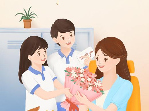 《设计师成长记》-插画-教师节（个人主页-ZMzAyNjU1MDA=） - 商业插画 - 站酷设计师哗桦桦1990原创素材 - 站酷ZCOOL