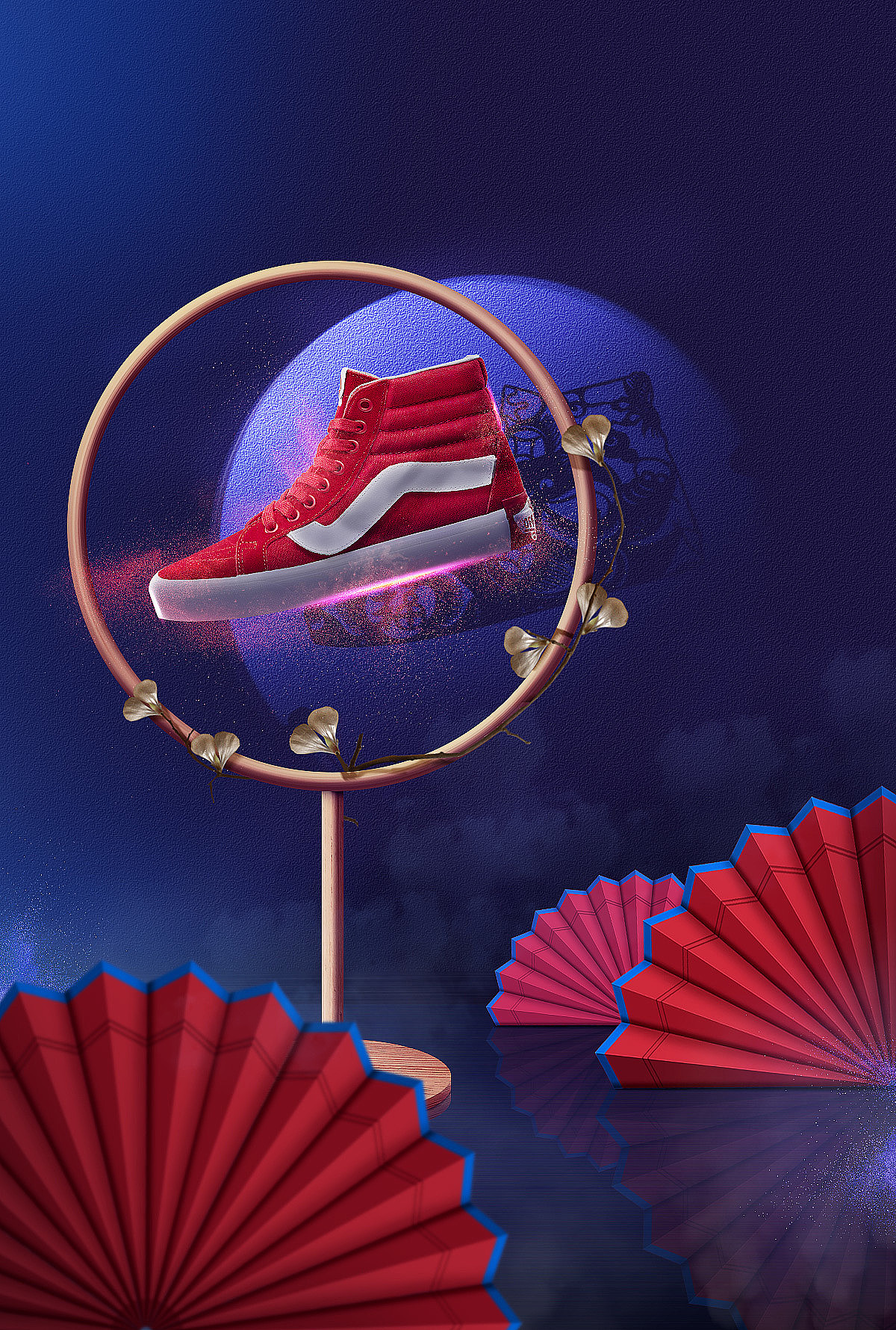 范斯猪年板鞋国风海报