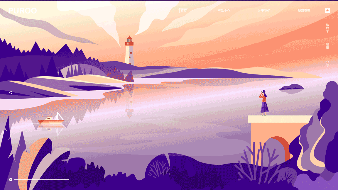 PUROO望眼镜企业官网首页-动效设计（图ZMTY5OTMzOTk2） - 动效设计 - 站酷设计师周周zhouzhouzhou原创素材 - 站酷ZCOOL