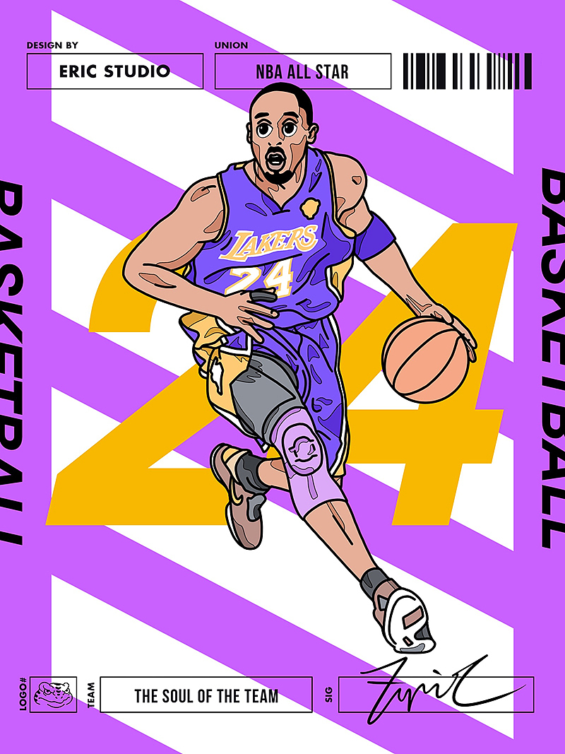 NBA：一人一城（图ZMjIyNzAzNDgw） - 艺术插画 - 站酷设计师陈晓恒EricStudio原创素材 - 站酷ZCOOL