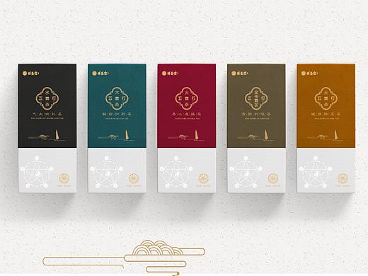 博杏霖品牌：五行茶茶类包装
