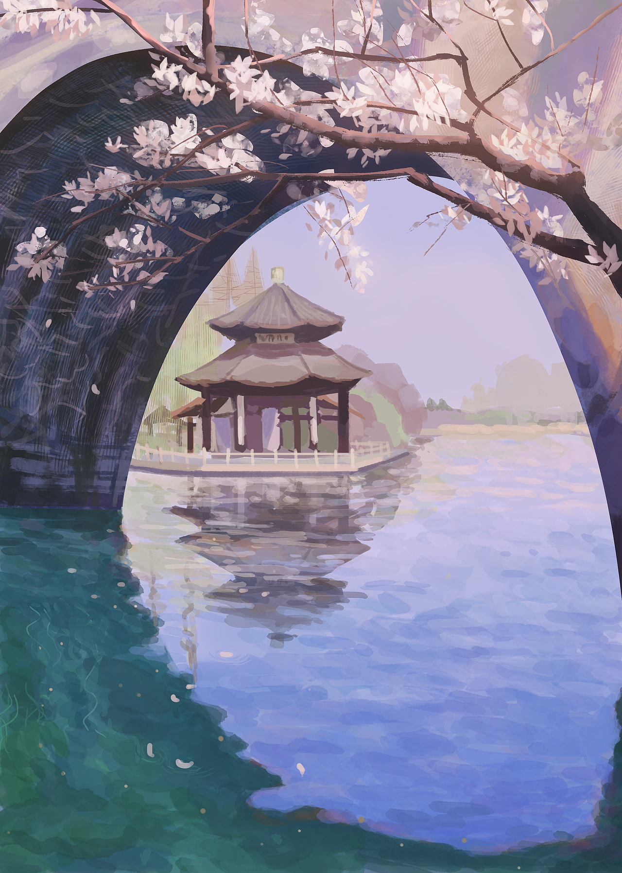 色彩练习×6 古风场景尝试（图ZMjkwODEyNDE2） - 创作习作 - 站酷设计师林刻木原创素材 - 站酷ZCOOL