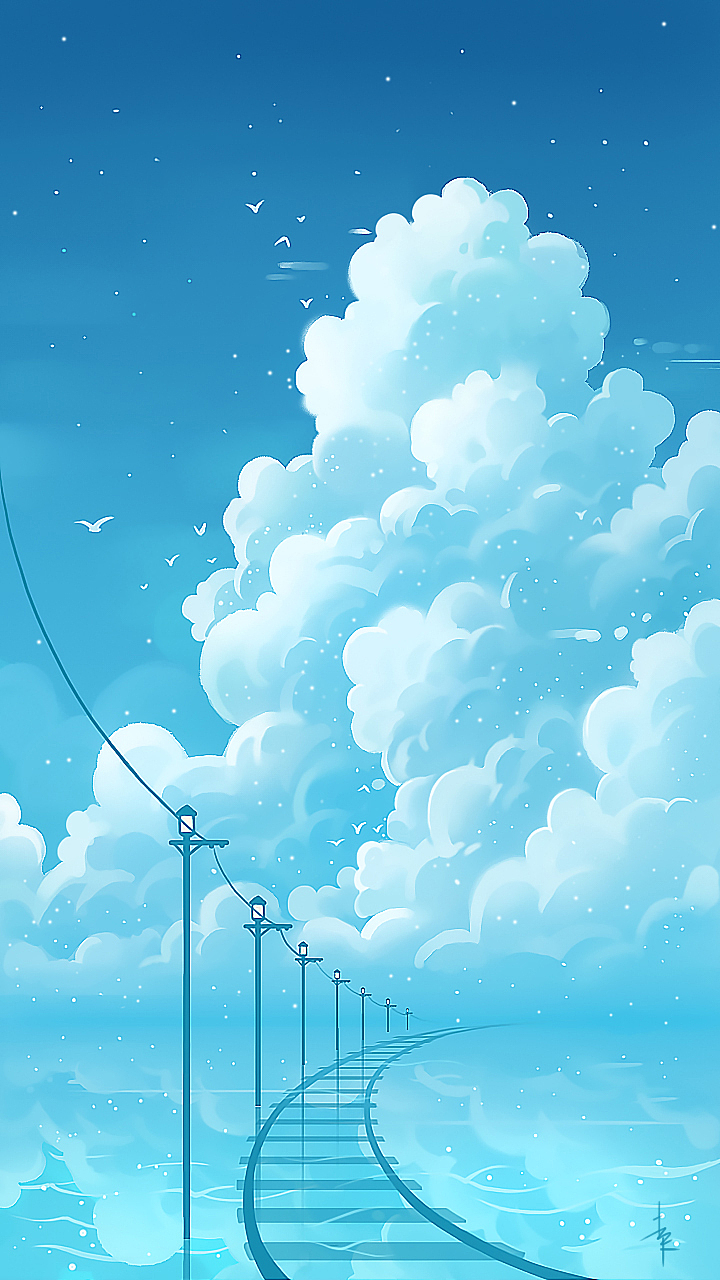 113分享场景速涂习作清新场景插画标签插画云插画作品信息创作时间