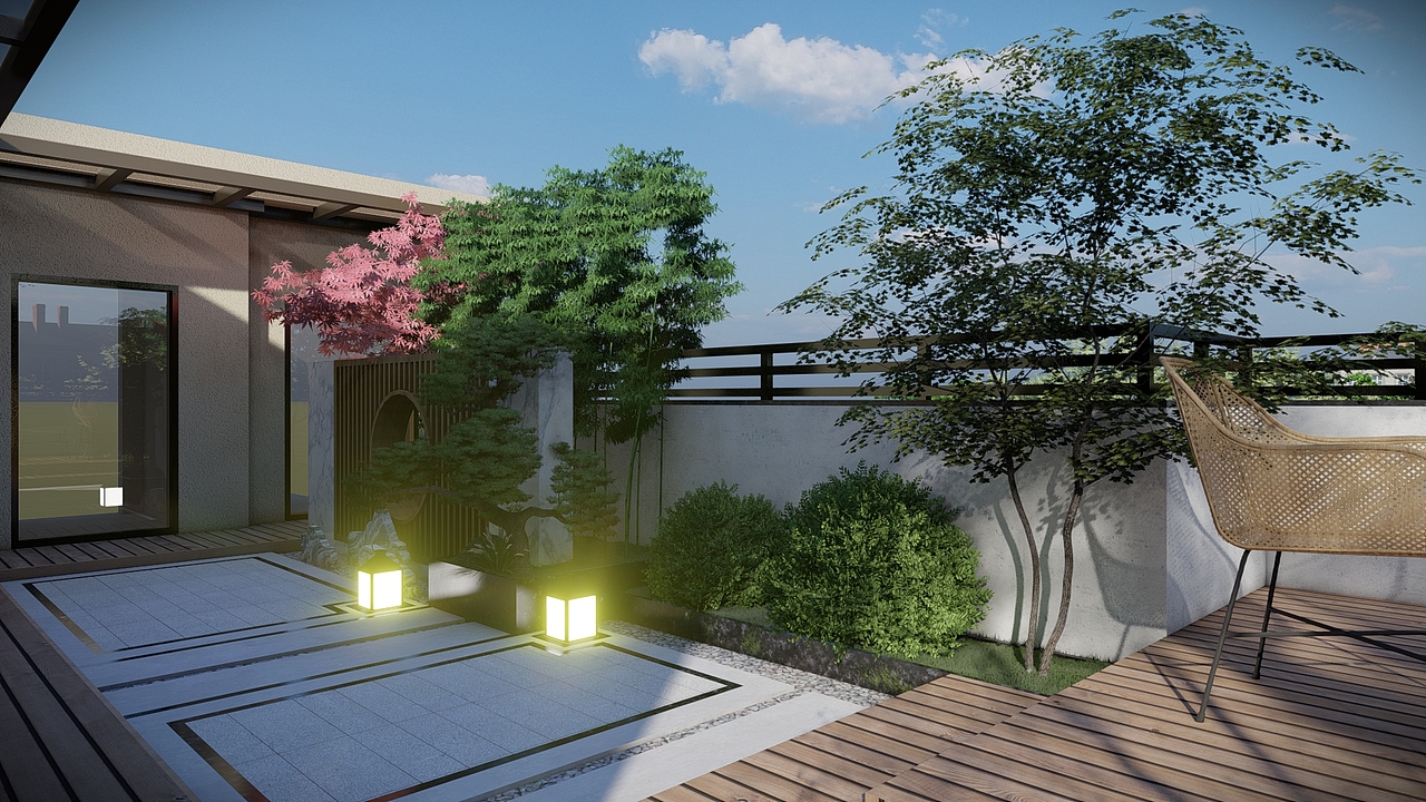 广安仁安康城屋顶花园（纯设计）