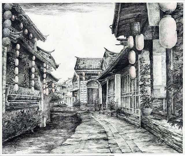 钢笔画写生（图ZNDA2OTQ3NDg=） - 景观设计 - 站酷设计师黄淼Art原创素材 - 站酷ZCOOL