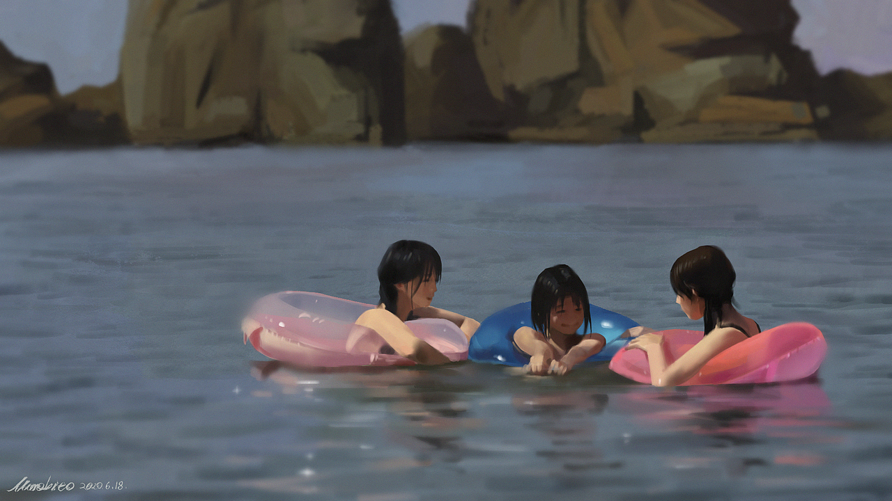 夏日主题剧照练习涂鸦