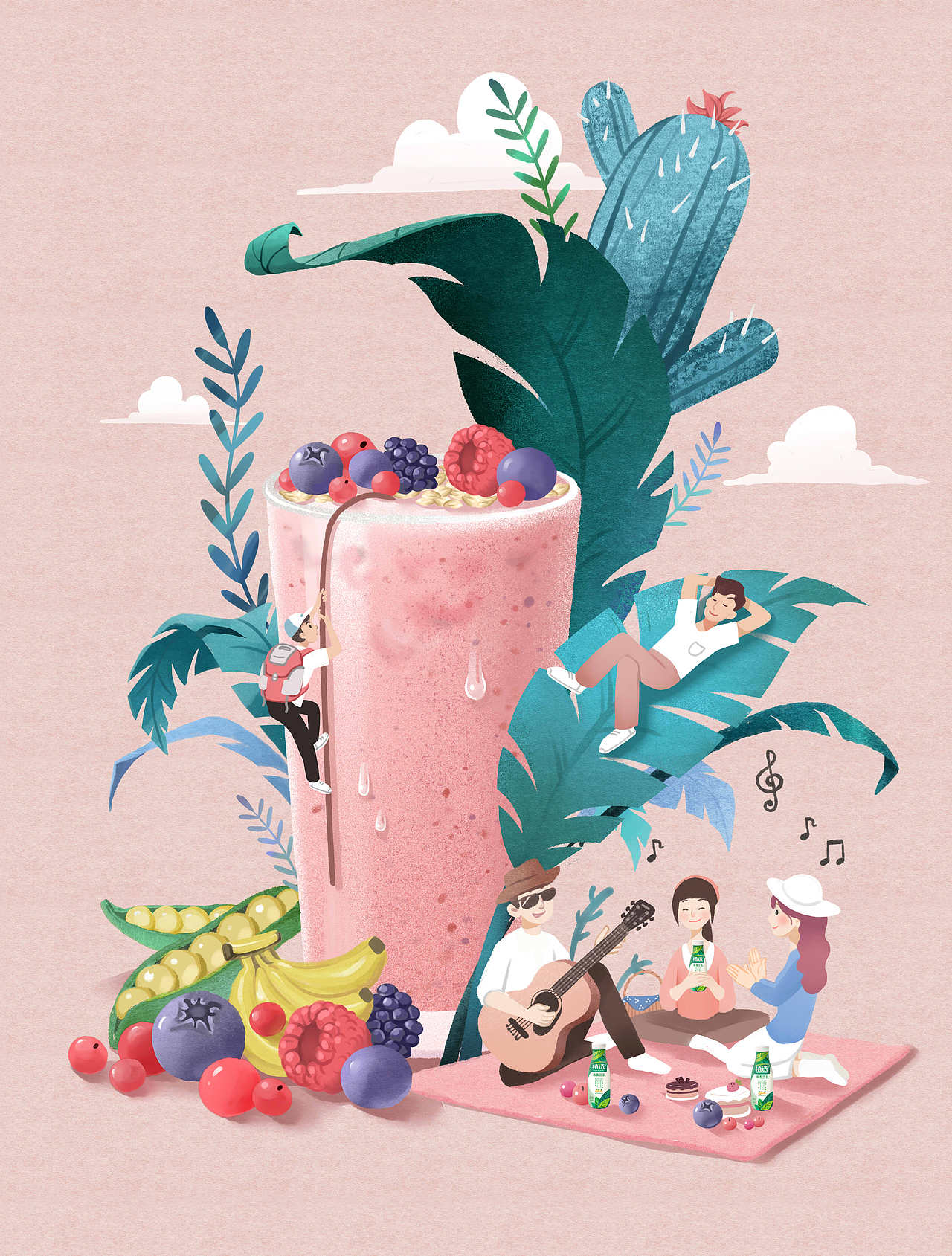 伊利植选·漫咖啡 联名打造深夜咖啡馆（图ZMTc3OTg1ODAw） - 海报 - 站酷设计师样儿动画原创素材 - 站酷ZCOOL