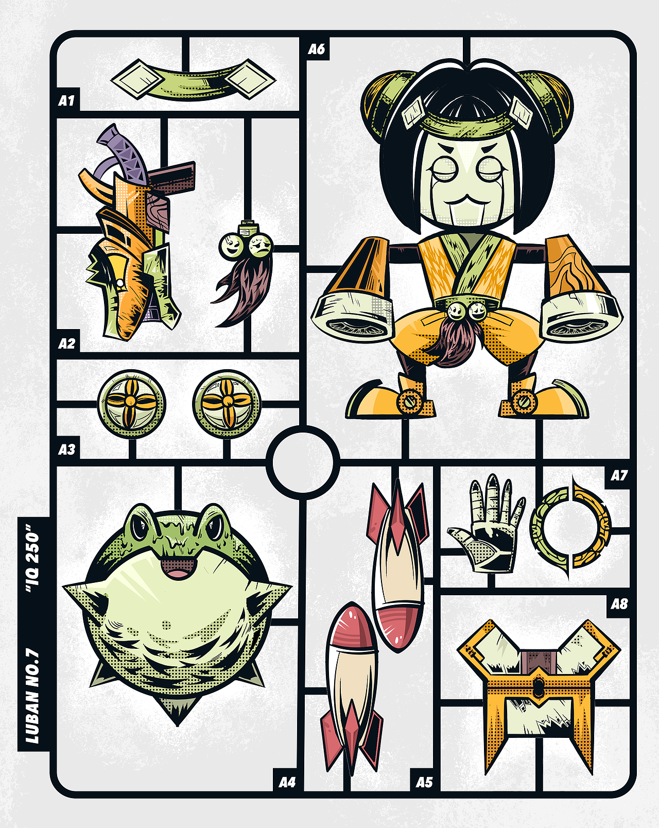 「鲁班七号-英雄碎片」（图ZOTA0MjYxMTI=） - 图案 - 站酷设计师文立木口原创素材 - 站酷ZCOOL