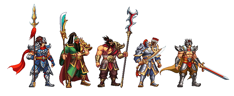 【像素画】蜀国五虎上将