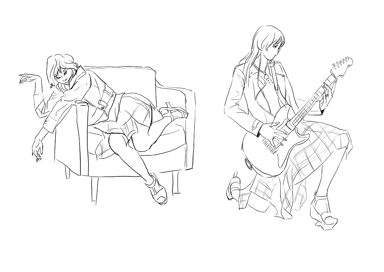 速写60天后的插画练习集锦